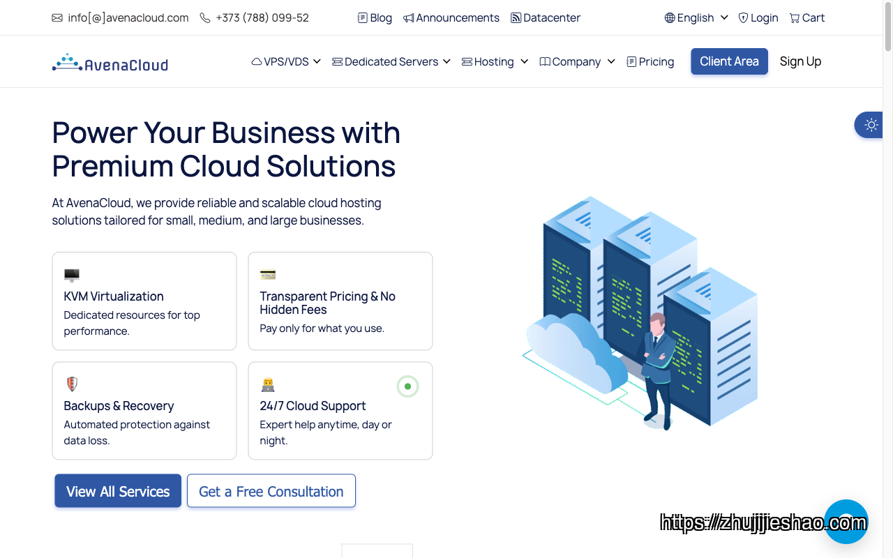 avenacloud homepage