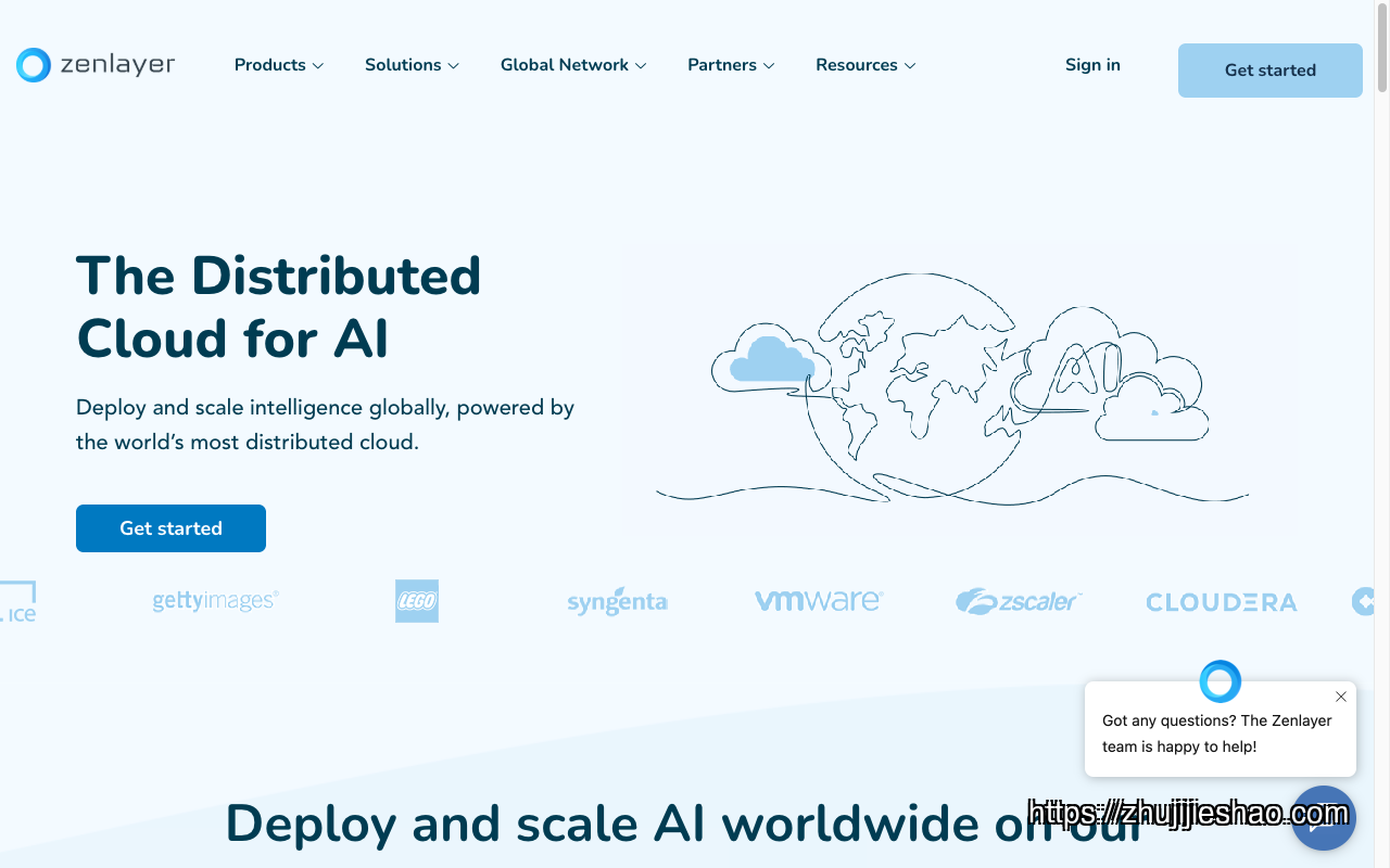 Zenlayer homepage